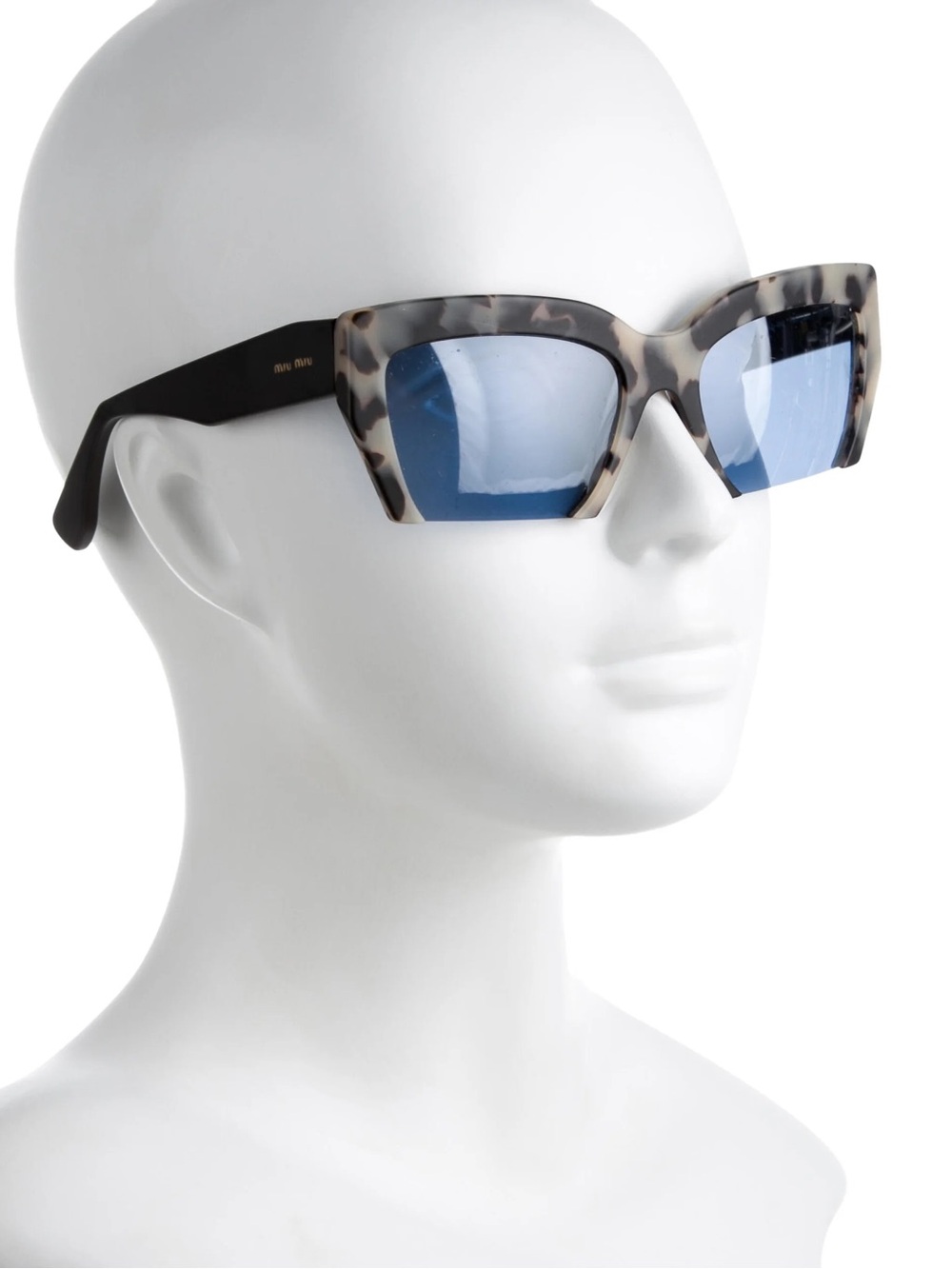 Miu Miu Acetate square cat-eye sunglasses with Pink Velvet Case